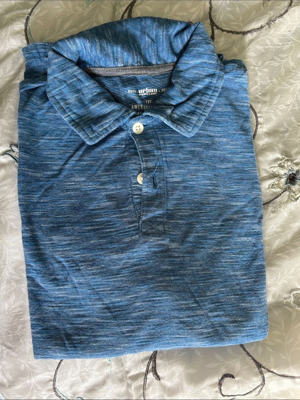 urban pipeline Blue Heather Men's Polo Shirt